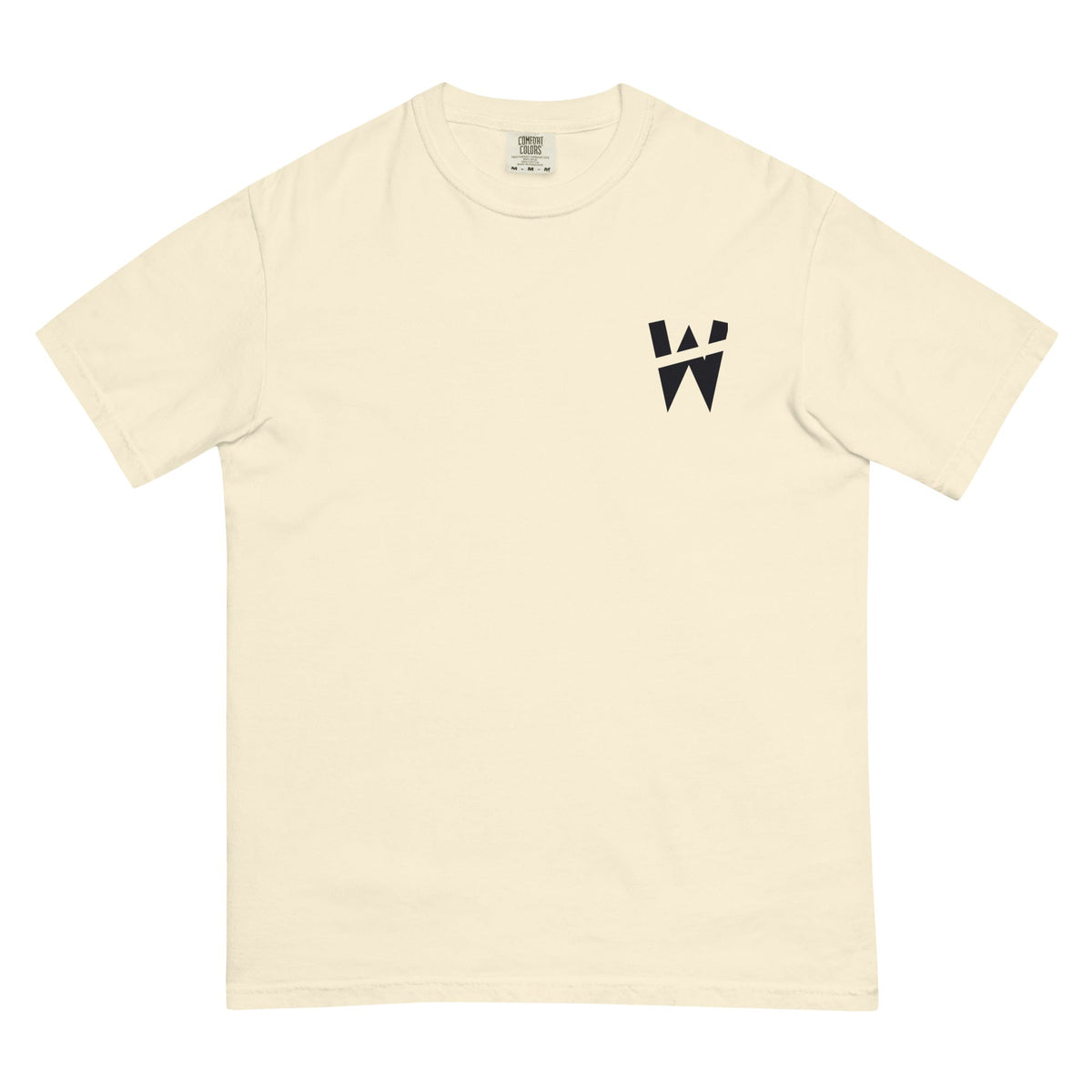 WAYSHNER Forge Tee in ivory with the embroidered mark