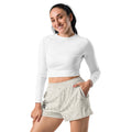 Sculpt Run Short in Cream, front