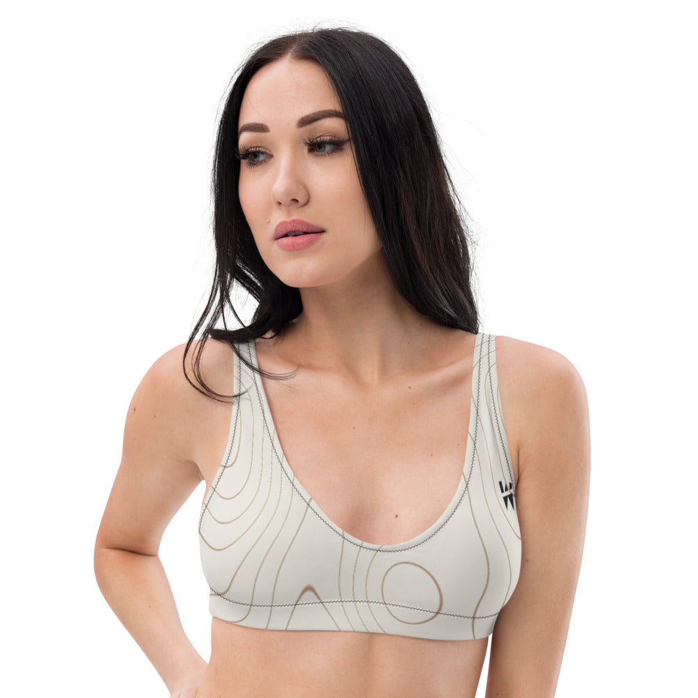 Tide Bikini Top in cream, front