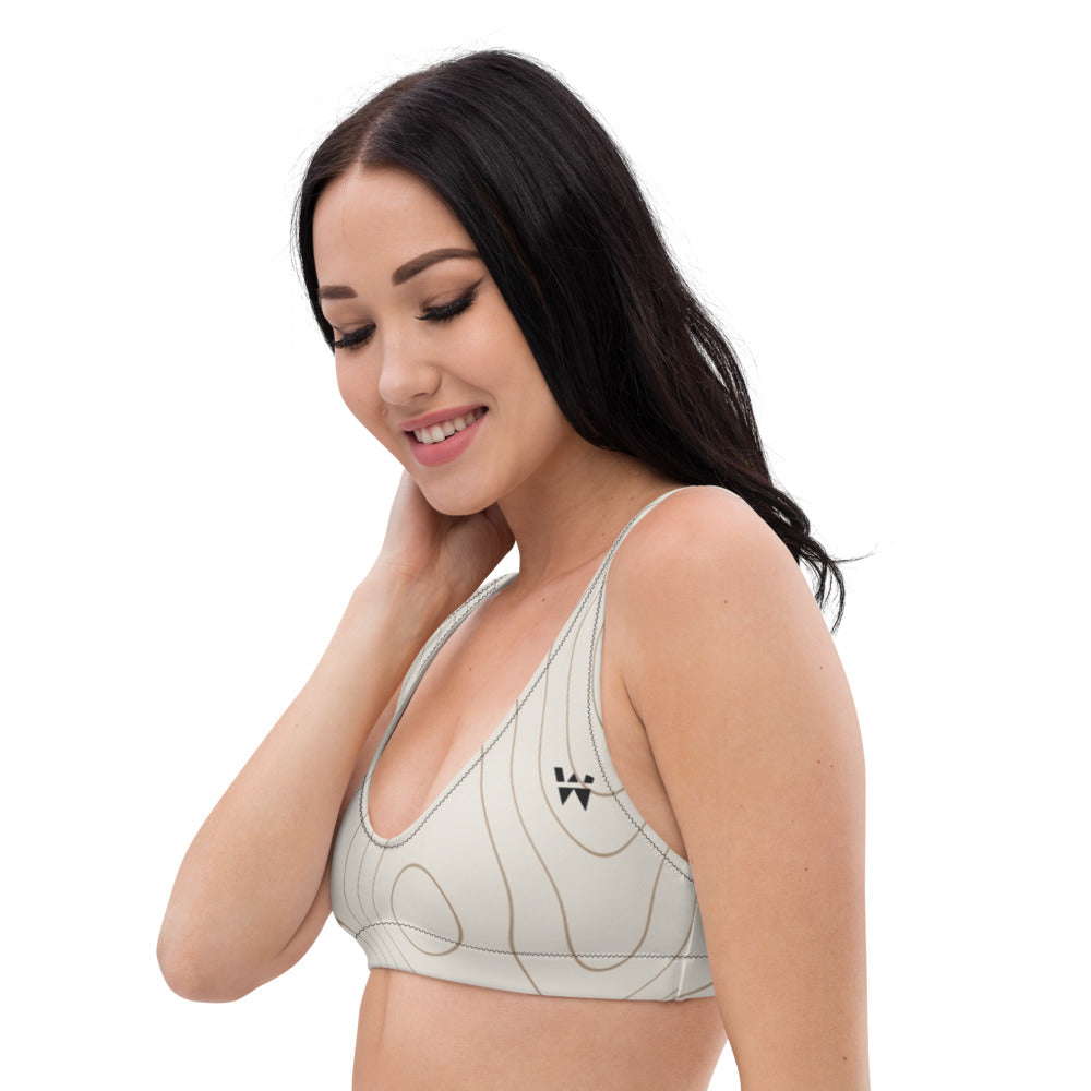 Tide Bikini Top in cream, left