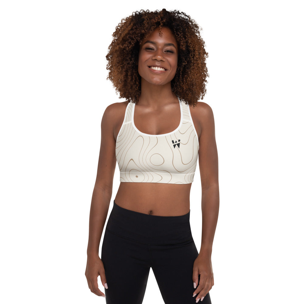 Sculpt Bra in cream, front