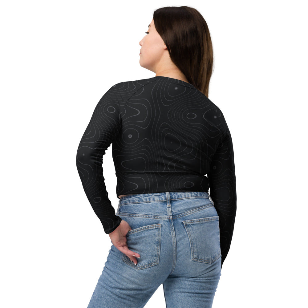 Vapour Long-Sleeve Crop in onyx, back