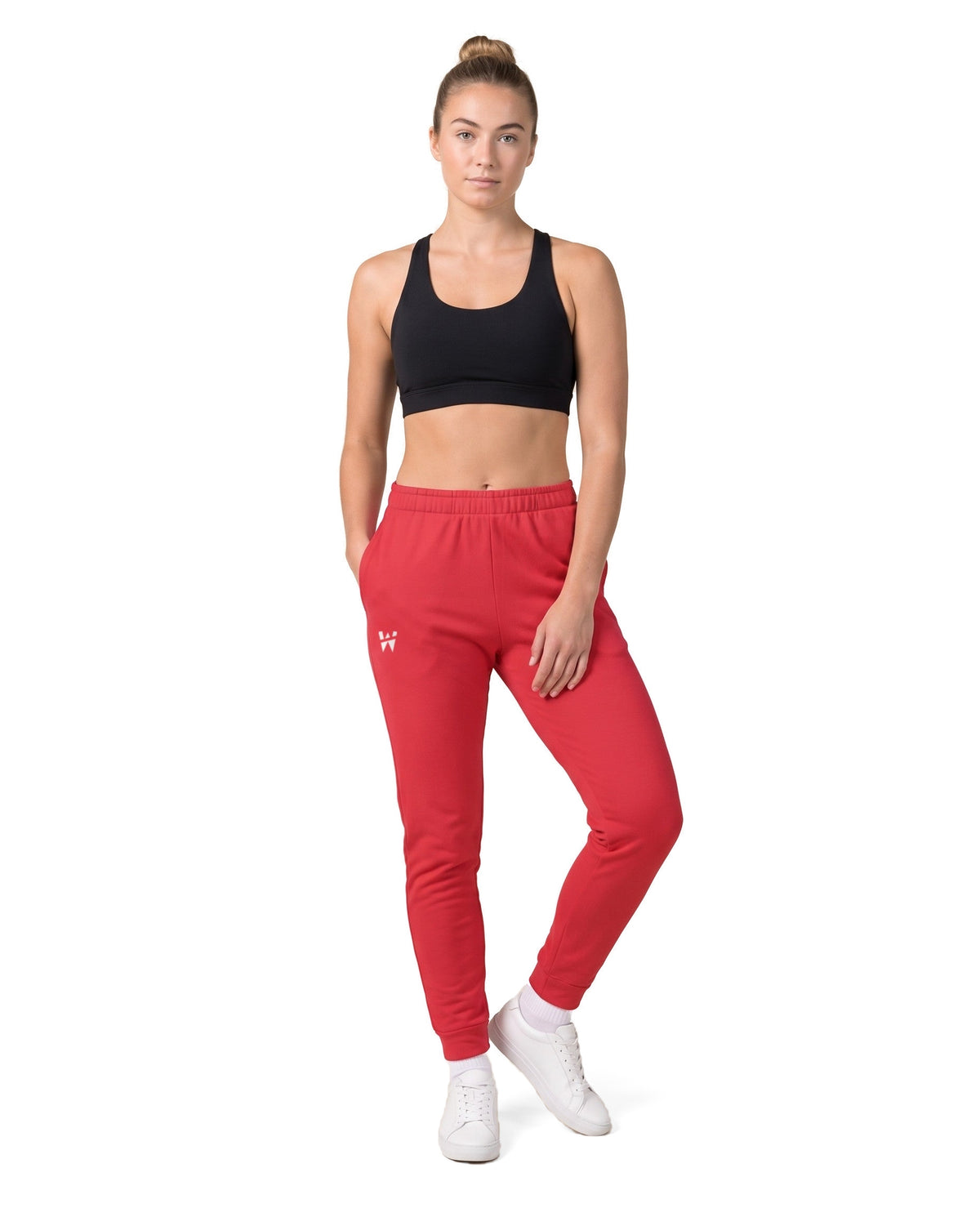Drift Jogger in Cinnabar, full length