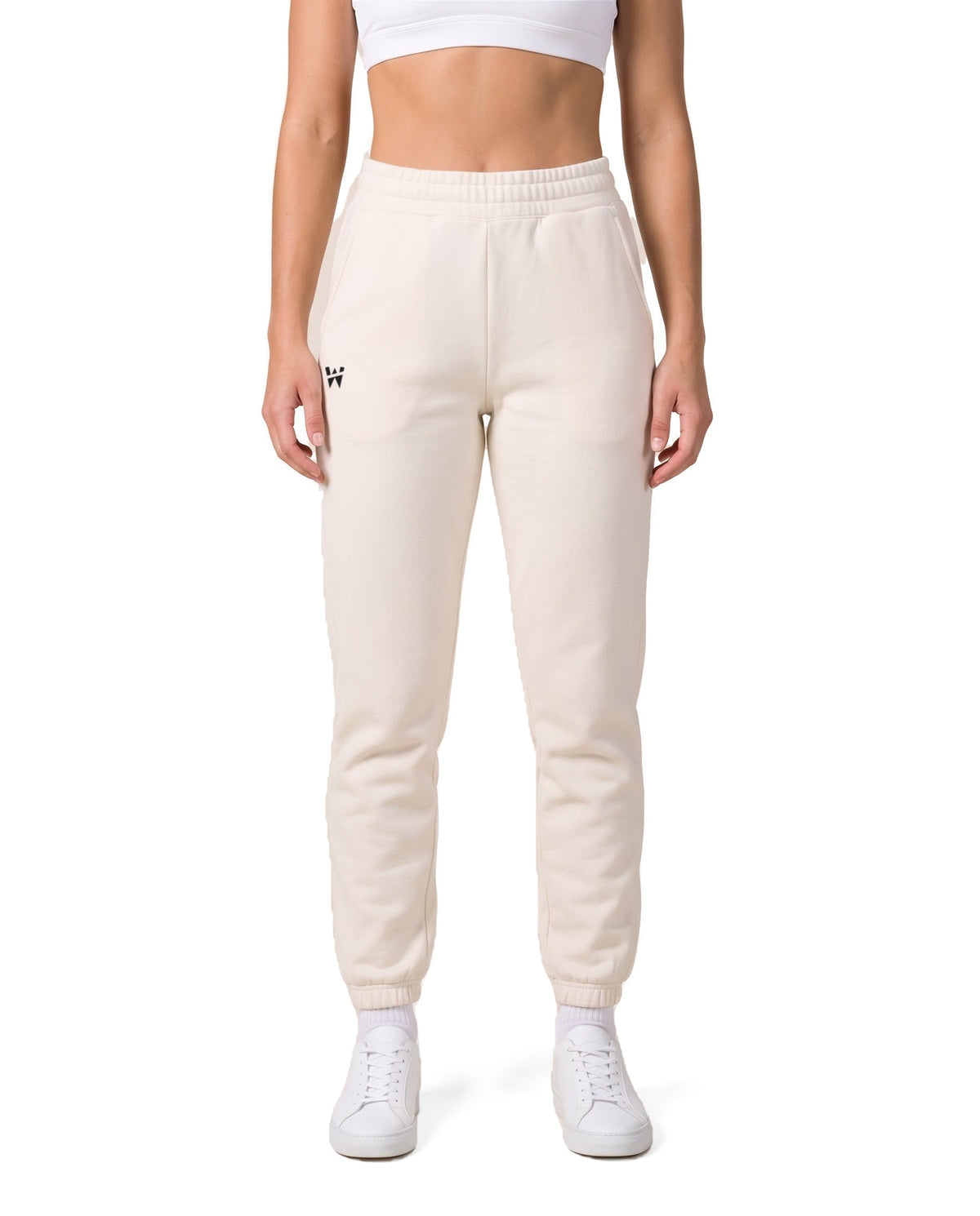 Drift Jogger in Cream, front