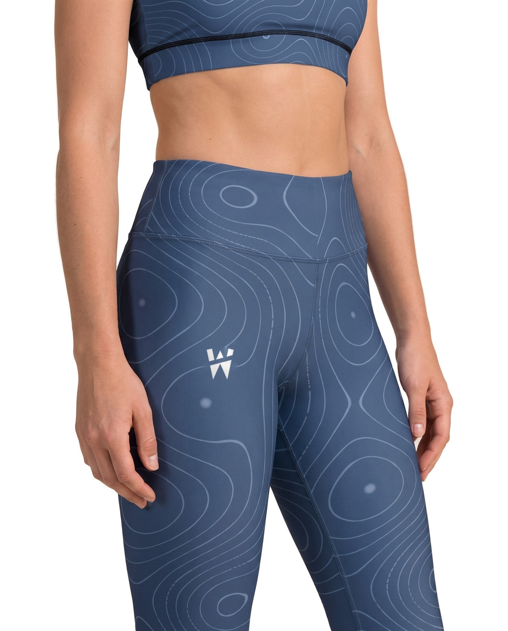 Sculpt Legging in Cobalt, waistband and print close up